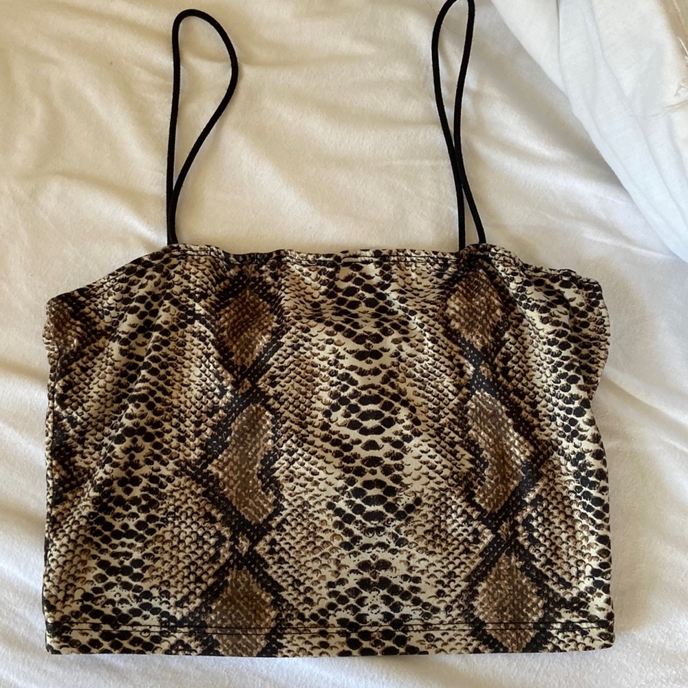 snakeskin take top